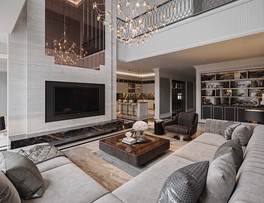 Mẫu thiết kế căn hộ duplex phong cách luxury cao cấp
