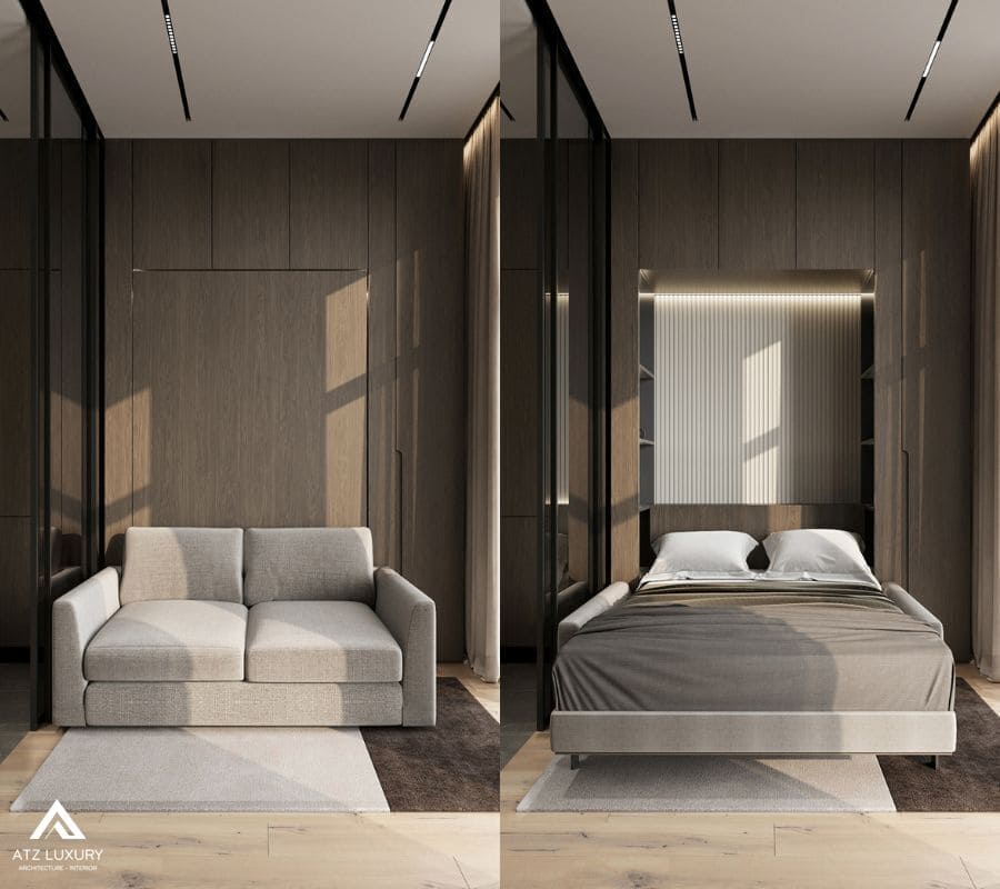 thiết kế căn hộ 1 ngủ