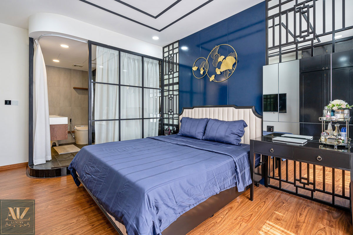 nội thất phòng ngủ căn hộ 70m2 tại Goldseason cho chị Quỳnh Hoa