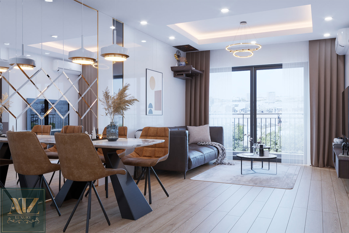 10 thiết kế nội thất căn hộ chung cư 60m2 1 phòng ngủ hot nhất 2019
