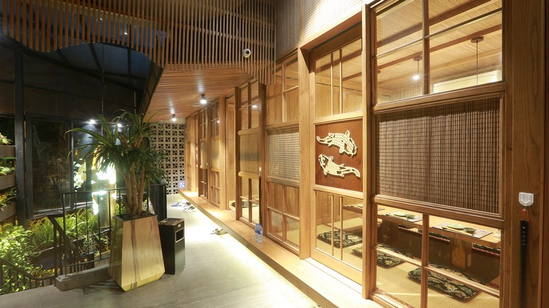 Không gian nội thât nhà hàng Nhật Bản Hanayuki Hoa Tuyết 15 Đào Tấn