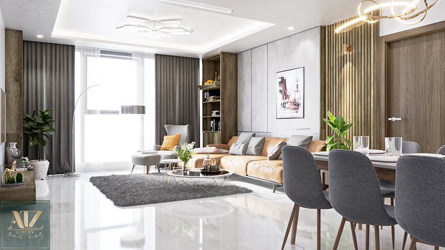 Mẫu chung cư 3 phòng ngủ 72m2 tại Sunshine City cho chị Mai