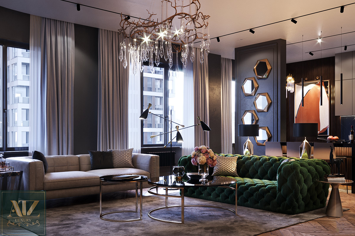 Mẫu chung cư 70m2 2 phòng ngủ tại Vinhomes Symphony Riverside