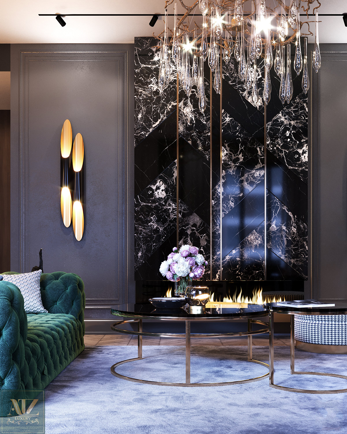 Mẫu chung cư 70m2 2 phòng ngủ tại Vinhomes Symphony Riverside