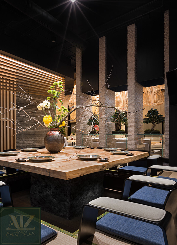 Không gian nội thất nhà hàng Nhật theo phong cách hiện đại