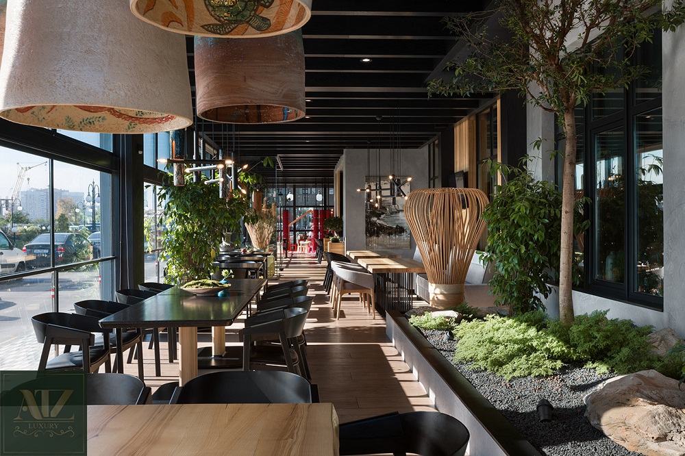 Dự án thiết kế thi công nội thất nhà hàng Nhật Bản diện tích 800m2