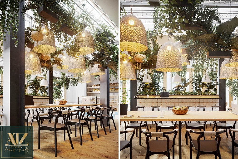 Mẫu thiết kế cửa hàng bánh ngọt kết hợp quán cafe theo phong cách Scandinavian ấn tượng