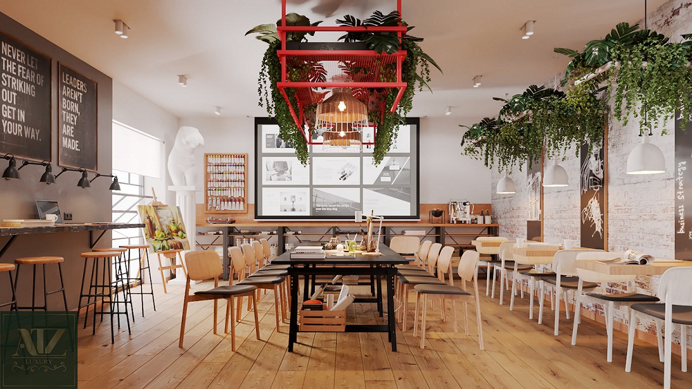 Dự án thiết kế quán cafe kết hợp bánh ngọt do ATZ LUXURY thực hiện