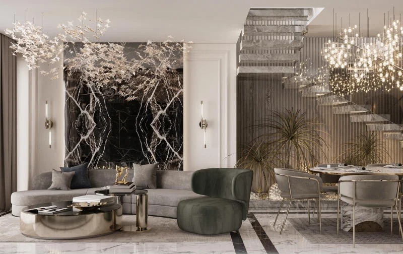 Mẫu penthouse opal riverside 300m2 phong cách Luxury