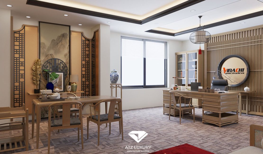 Thiết kế nội thất văn phòng công ty Vinachi 400m2 tại Bắc Ninh