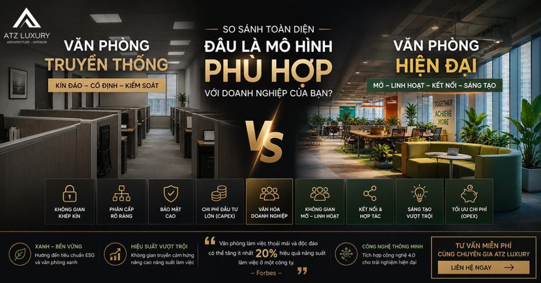 so sanh van phong truyen thong va van phong hien dai