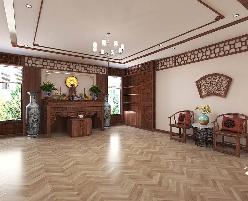 Nội thất phòng thờ biệt thự
