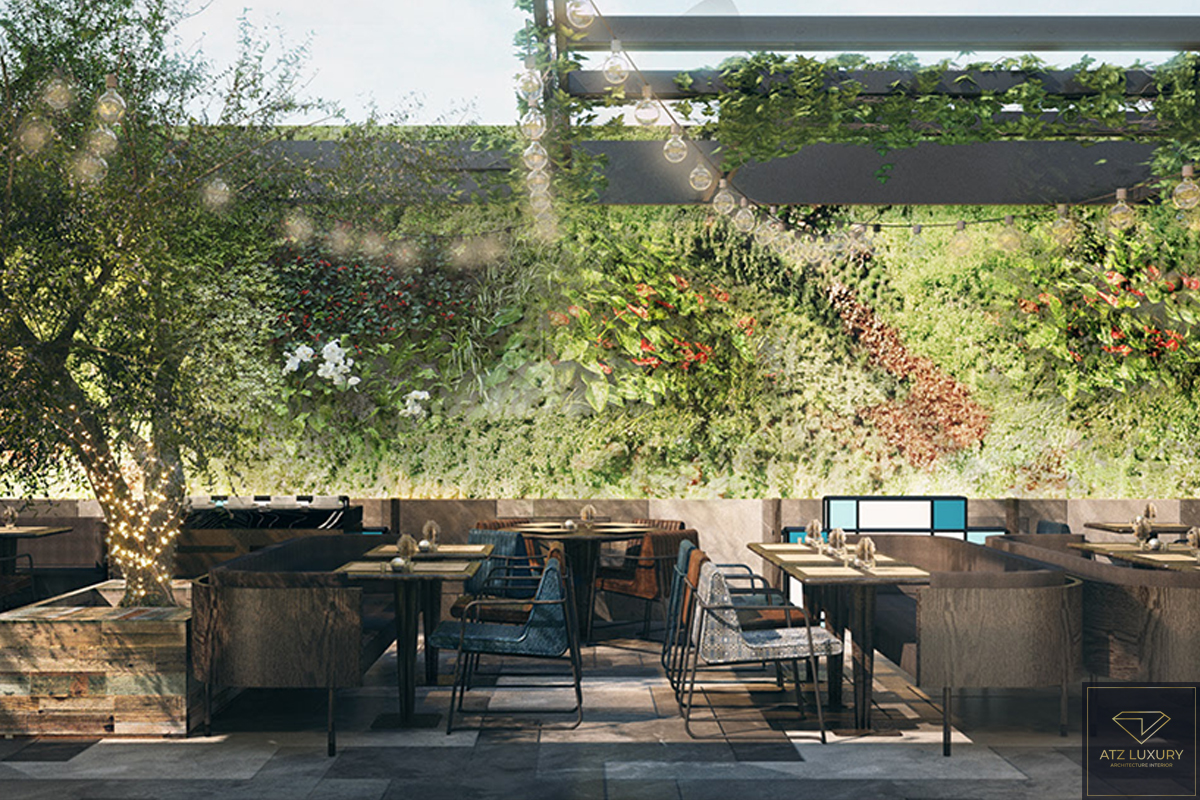 Hình ảnh mẫu thiết kế nhà hàng sân vườn tại TP Bắc Ninh