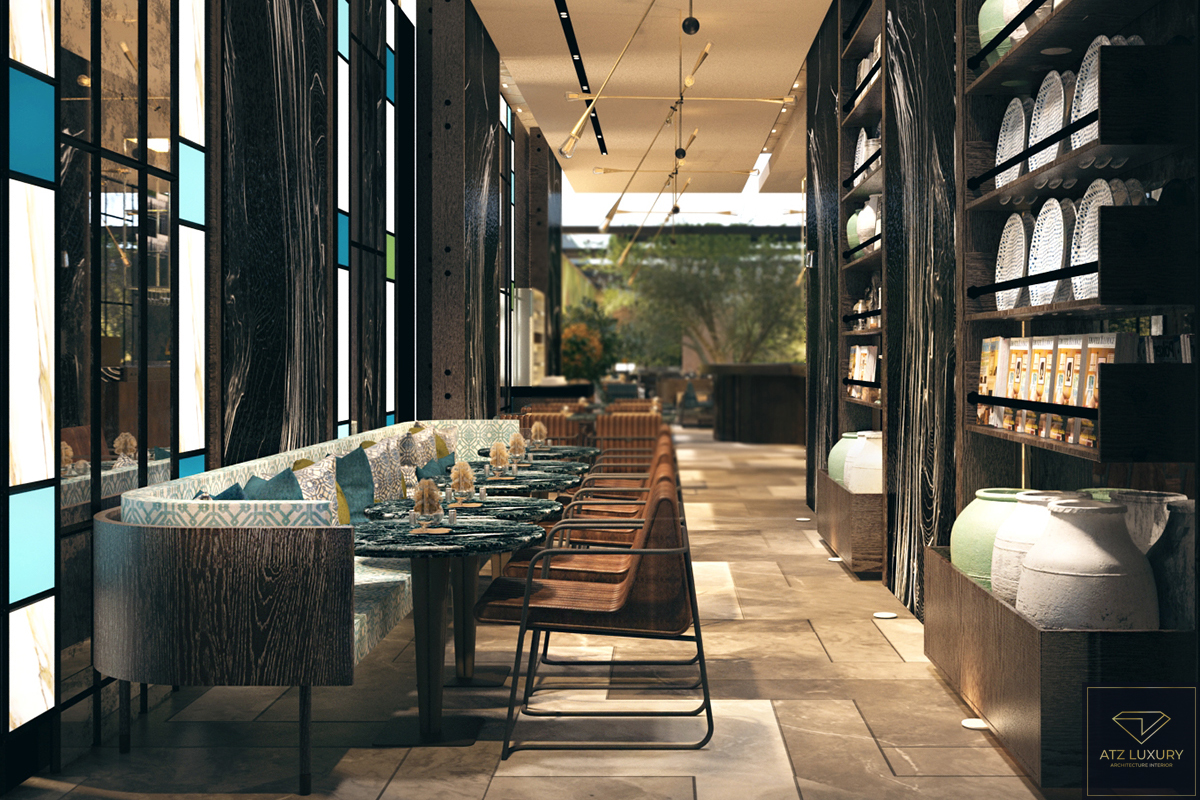 Hình ảnh mẫu thiết kế nhà hàng sân vườn tại TP Bắc Ninh