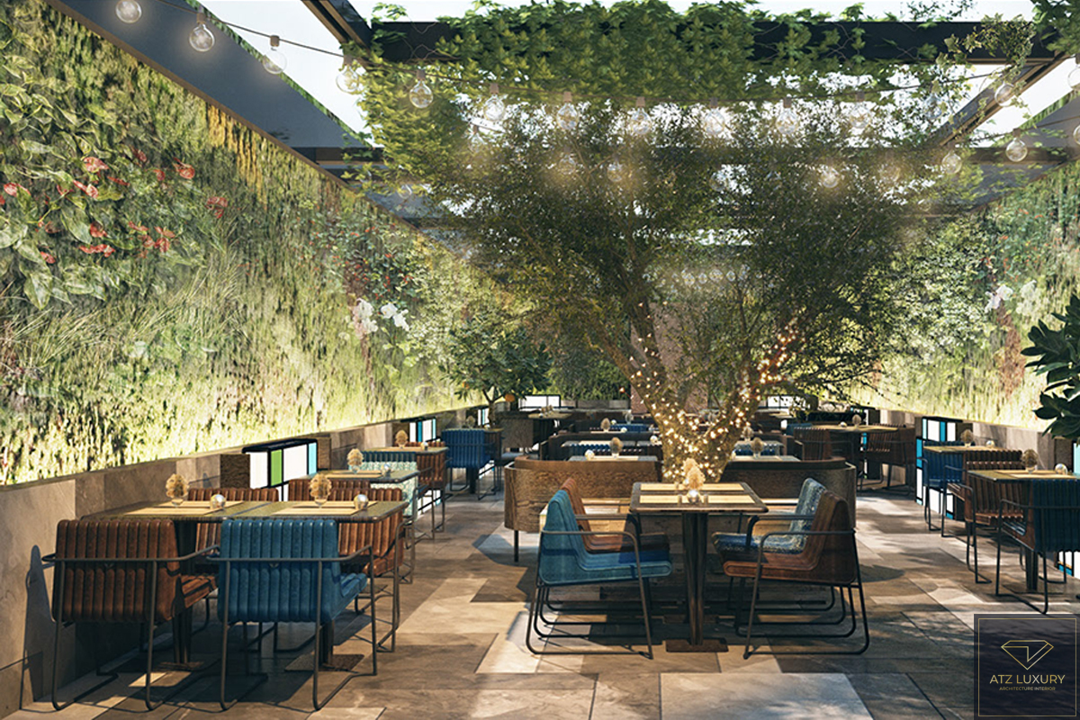 Hình ảnh mẫu thiết kế nhà hàng sân vườn tại TP Bắc Ninh