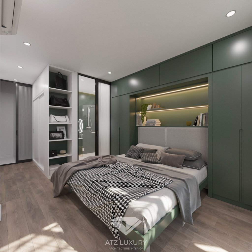 thiết kế nội thất phòng ngủ nhà 5 tầng 30m2