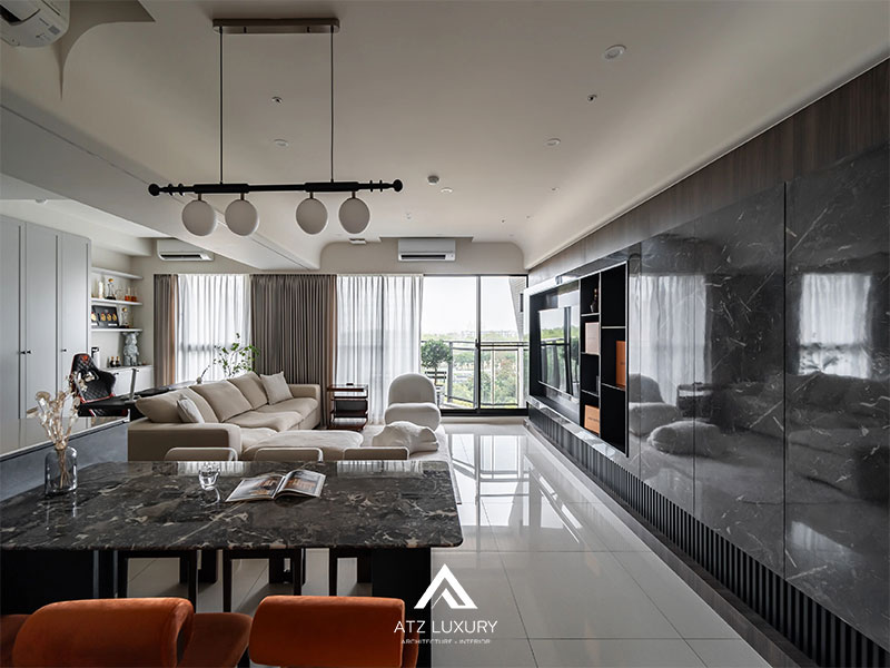 Thiết kế nội thất chung cư 95m2 đẹp mãn nhãn với phong cách Modern Luxury插图6 Thiết kế nội thất chung cư 95m2 đẹp mãn nhãn với phong cách Modern Luxury