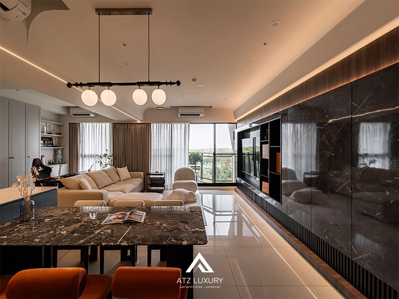 Thiết kế nội thất chung cư 95m2 đẹp mãn nhãn với phong cách Modern Luxury插图4 Thiết kế nội thất chung cư 95m2 đẹp mãn nhãn với phong cách Modern Luxury
