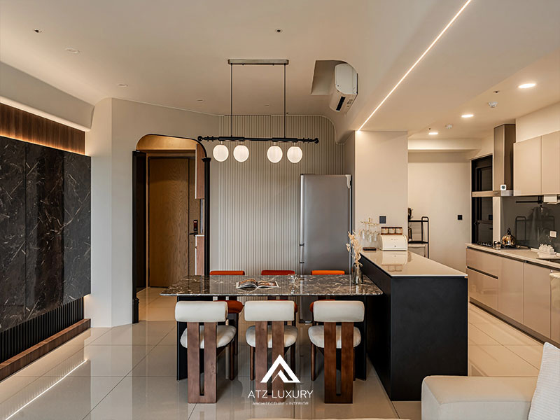 Thiết kế nội thất chung cư 95m2 đẹp mãn nhãn với phong cách Modern Luxury插图5 Thiết kế nội thất chung cư 95m2 đẹp mãn nhãn với phong cách Modern Luxury