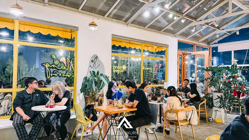 những mẫu thiết kế quán cafe acoustic đẹp