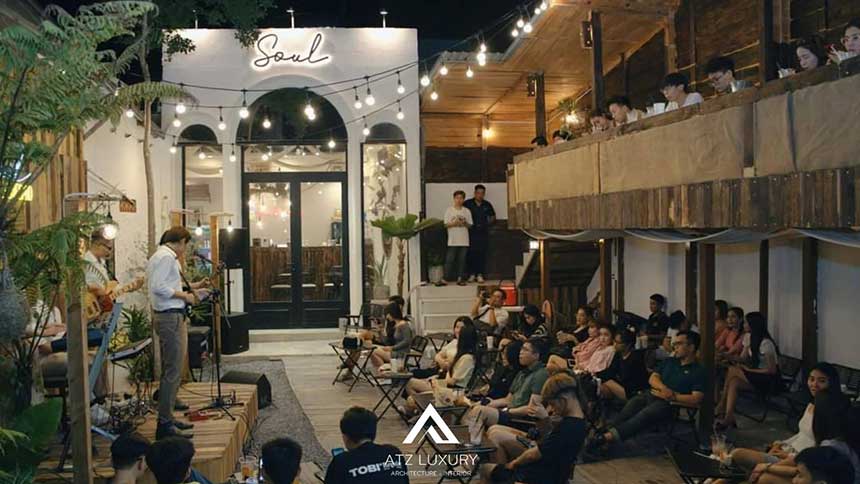 những mẫu thiết kế quán cafe acoustic đẹp