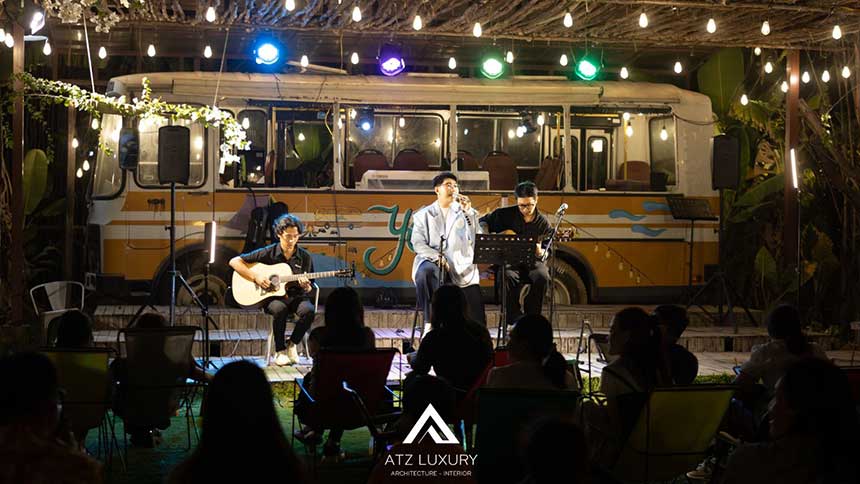 những mẫu thiết kế quán cafe acoustic đẹp