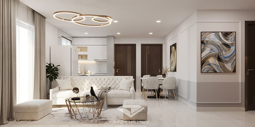 Thiết kế nội thất căn hộ phong cách Luxury 65m2 tại IA20 Ciputra cho chị Oanh