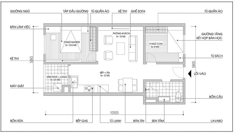 53 Mẫu bản vẽ thiết kế nội thất chung cư đẹp Full 3D 2022