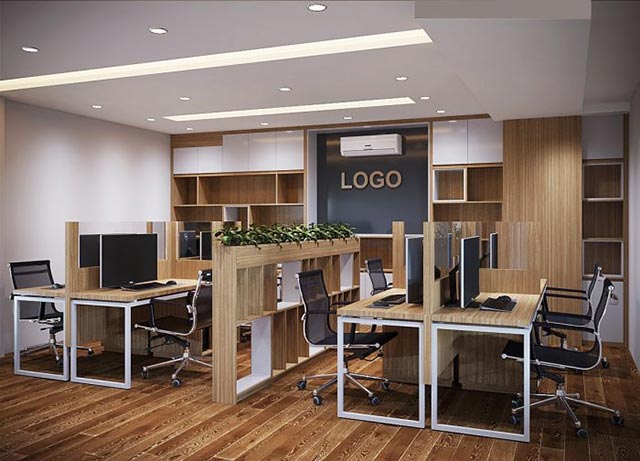 mẫu thiết kế văn phòng 40m2 hiện đại, chuyên nghiệp