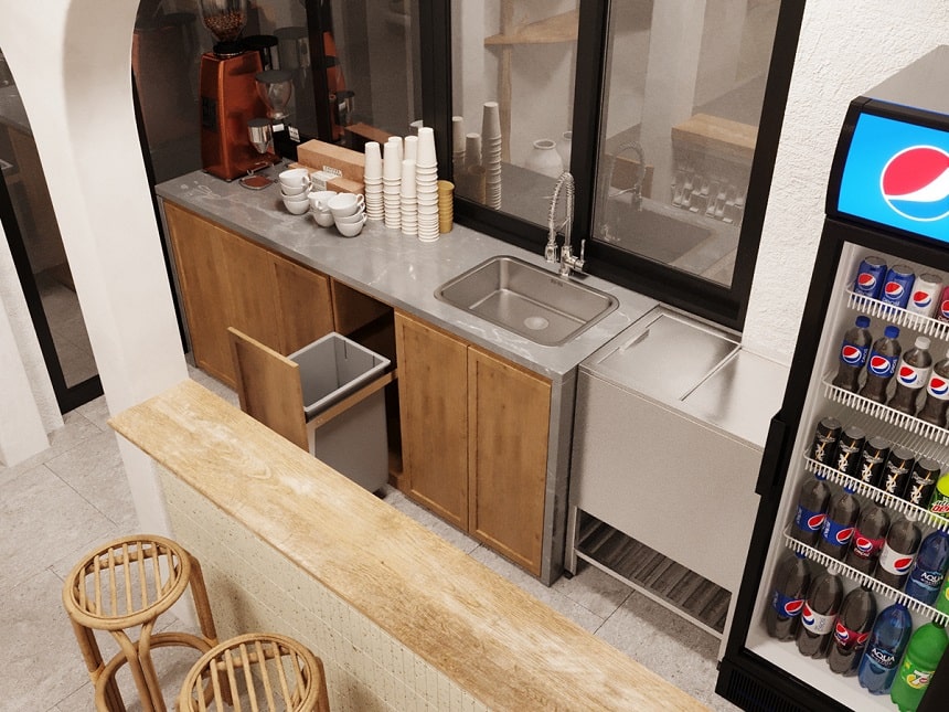 Thiết kế quán cafe phong cách Địa Trung Hải