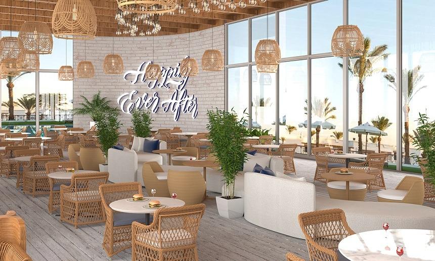 Mẫu thiết kế quán cafe kết hợp nhà hàng theo phong cách Địa Trung Hải