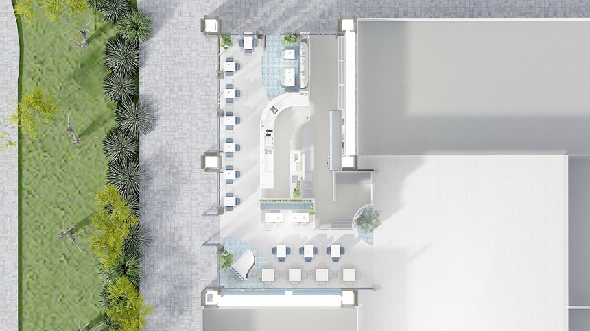 Mẫu thiết kế quán cafe theo phong cách Địa Trung Hải - Butterfly Cafe