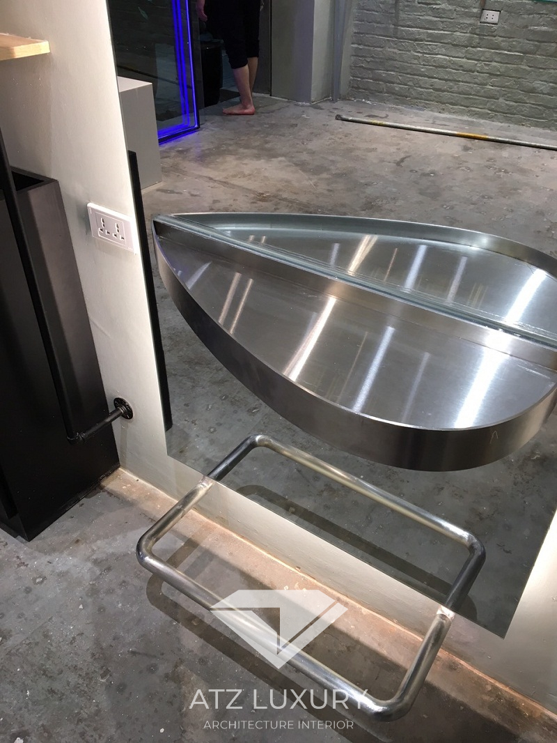 Quá trình thi công nội thất tiệm tóc giả Justyle Hà Nội