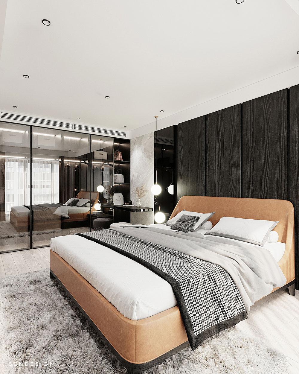 Ấn tượng mẫu thiết kế căn hộ duplex The View căn 3 phòng ngủ