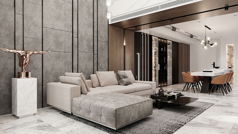 Ấn tượng mẫu thiết kế căn hộ duplex The View căn 3 phòng ngủ