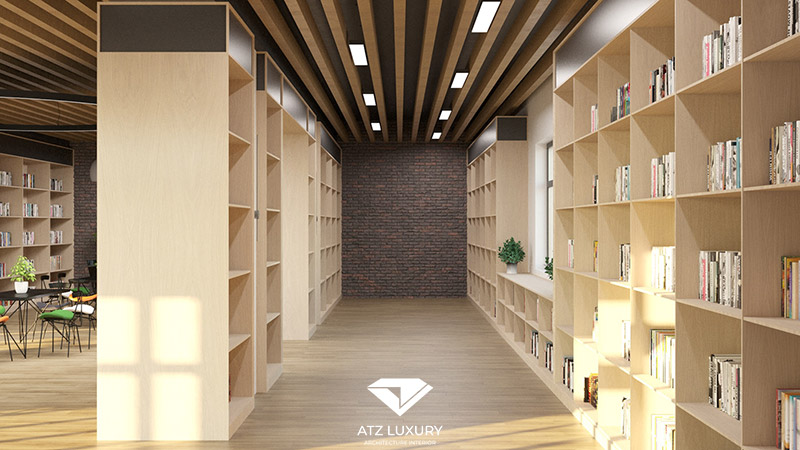 Mẫu quán cafe sách ngồi bệt