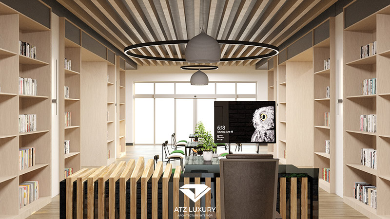 ý tưởng thiết kế quán cafe sách