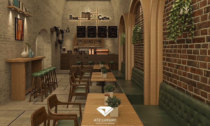 kinh nghiệm thiết kế quán cafe sách
