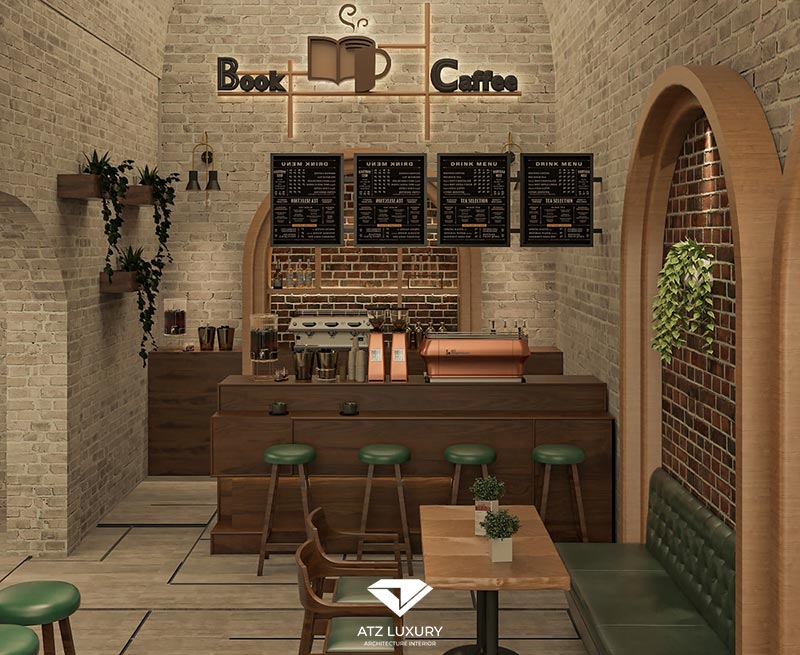 chi phí thiết kế quán cafe sách
