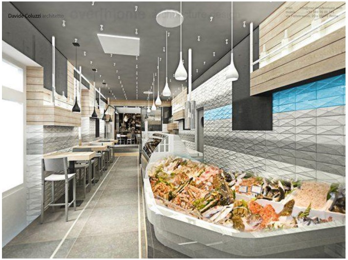 thiết kế cửa hàng hải sản