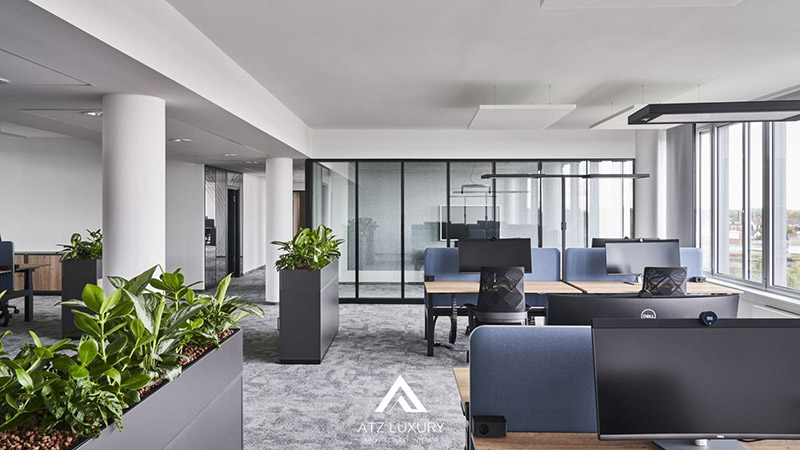 mẫu văn phòng logistics hiện đại