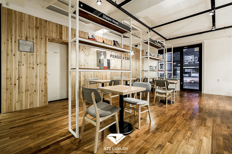 thiết kế quán cafe sách đẹp