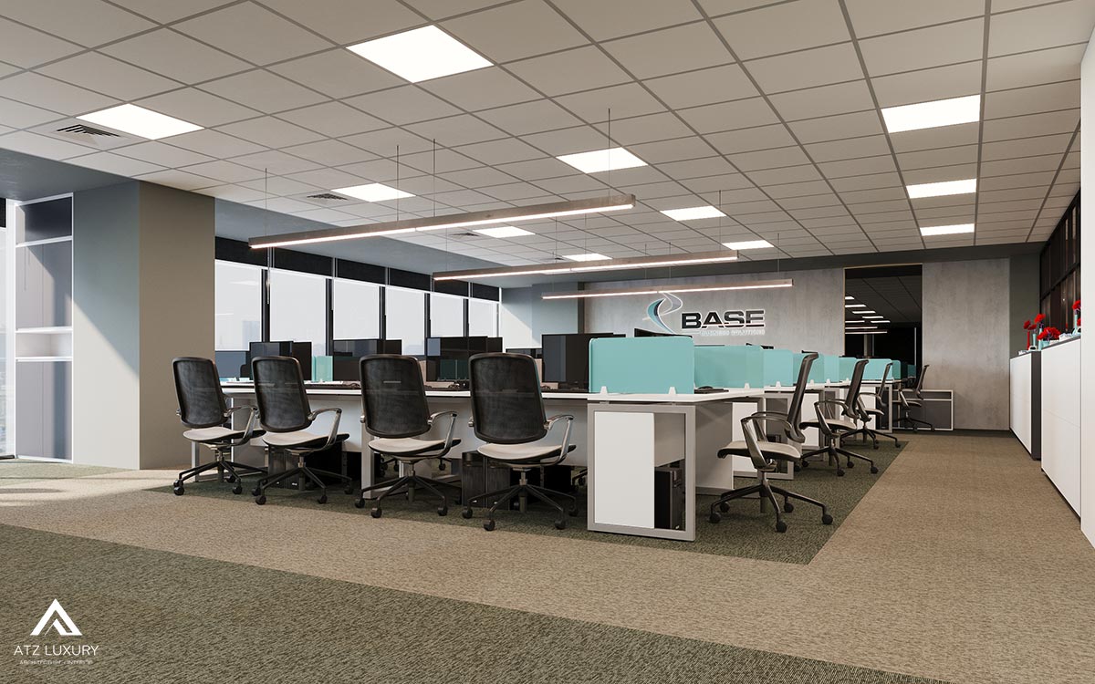 Thiết kế nội thất văn phòng công ty BASEBS 315m2