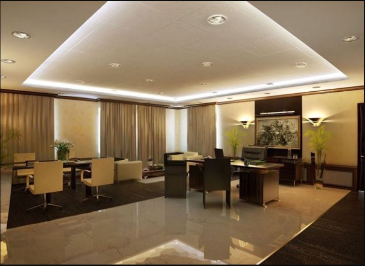 Mẫu trần thạch cao đẹp cho văn phòng