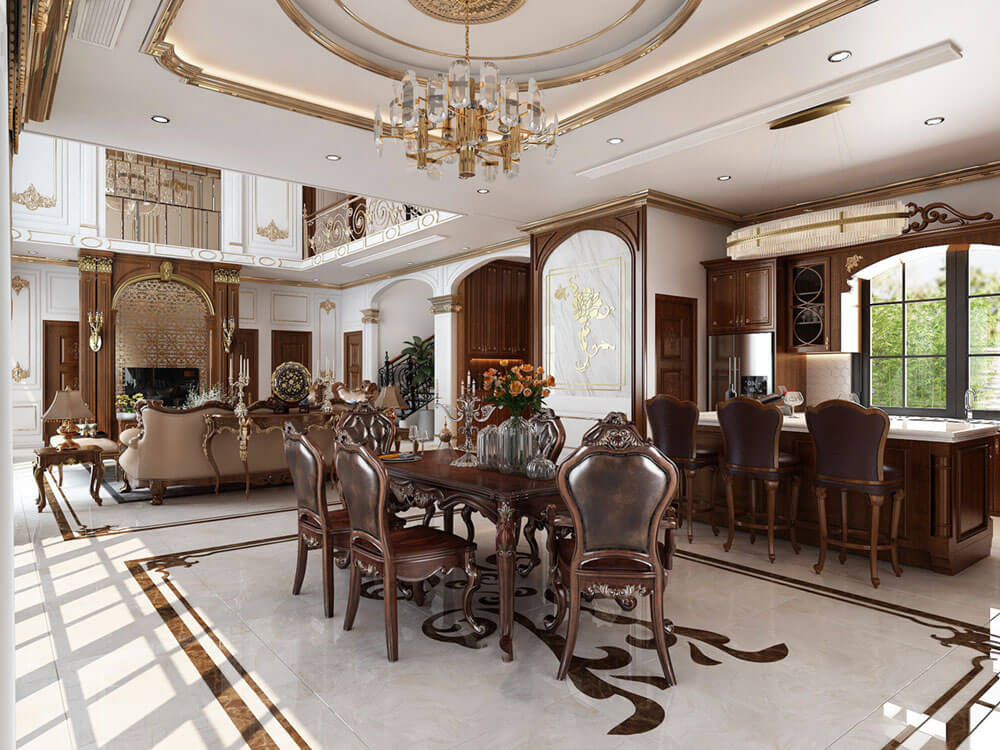 Thiết kế nội thất biệt thự Pháp