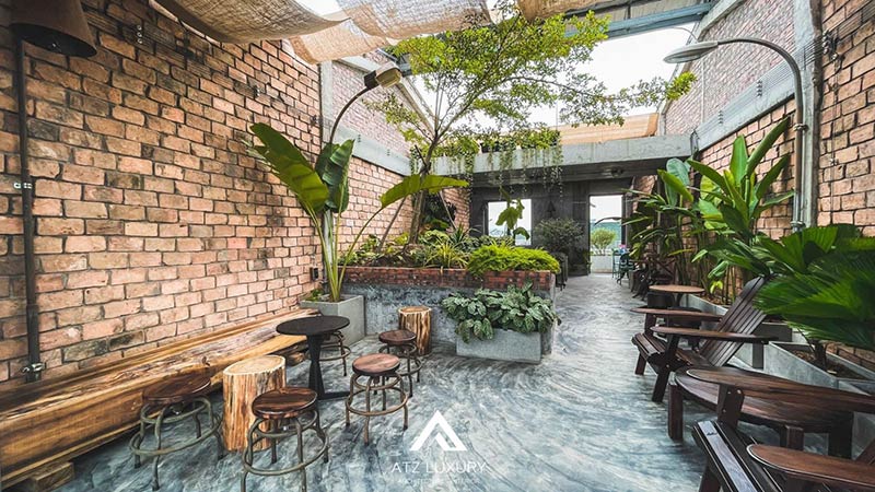 mẫu quán cà phê đẹp 100m2