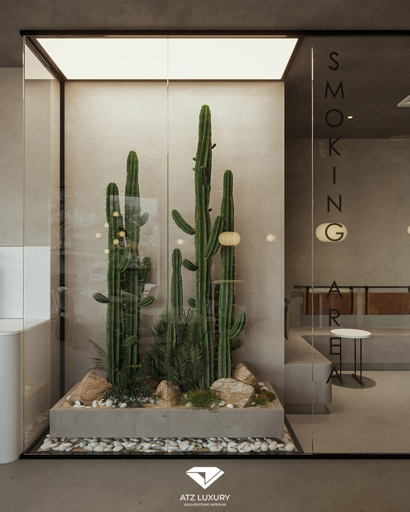 mẫu thiết kế quán cafe đẹp 100m2