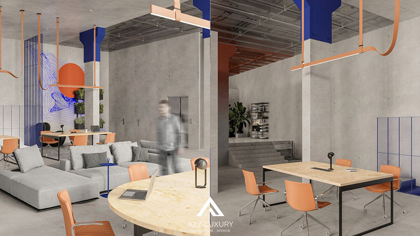 thiết kế văn phòng Coworking Space đẹp