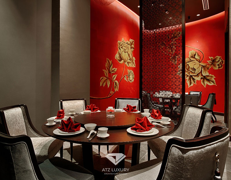 Phòng ăn VIP với phong cách Trung Hoa 