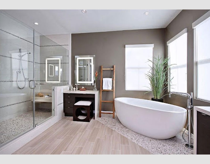 Mẫu 3: Mẫu phòng tắm đẹp cho biệt thự phong cách đương đại tinh giản và tiện dụng